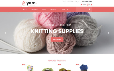 Yarn - Plantilla de comercio electrónico MotoCMS para tejer