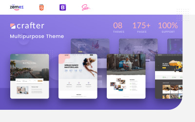 Crafter - многоцелевой современный шаблон сайта Bootstrap 5