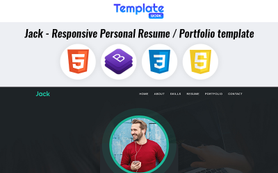 Jack - Personal Resume Portfolio Landing Page Template