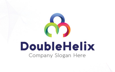 Logo sjabloon met dubbele helix