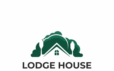 Modello di logo della casa verde