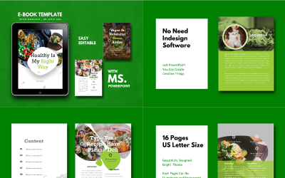 Modello PowerPoint di presentazione eBook di ricette vegane
