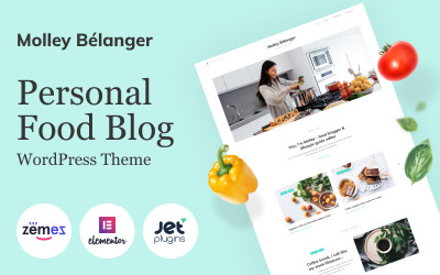 Molley Belanger - Élelmiszerblog a WordPress téma meséléséhez