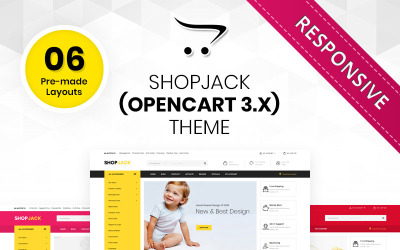 Responsive Shopjack - The Mega Multishop Responsive OpenCart Template #85250