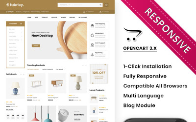 Fabricy - szablon Mega Furniture Shop OpenCart