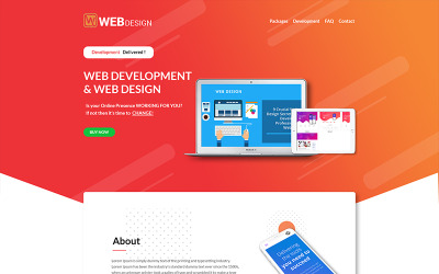 W Web Design - Modello PSD per società di web design