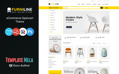 Furniline - Modello OpenCart per negozio di decorazioni per la casa
