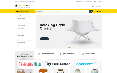Furniline - Modelo OpenCart para loja de decoração de interiores