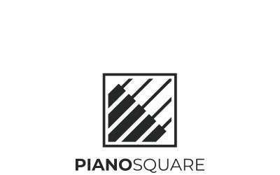Modèle de logo de musique de piano