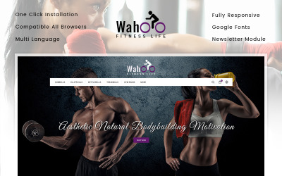 Responsive Fitness Life - Gym Equipment Store OpenCart Template #85322