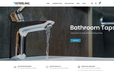 Responsive Sterling - Bathroom Accessories Store OpenCart Template #85396