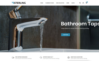 Responsywny szablon OpenCart Sterling - Bathroom Accessories Store OpenCart Template #85396
