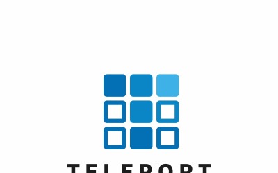 Modelo de logotipo de letra Teleport-T