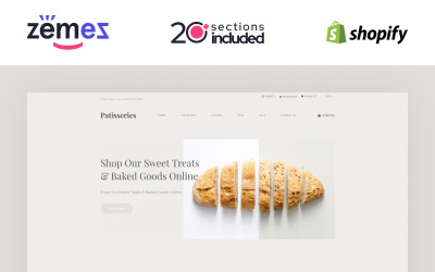 Tema Shopify "Patisseries - Bakery Store" #85486