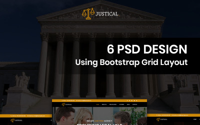 Юстик - шаблон PSD для юридичної фірми