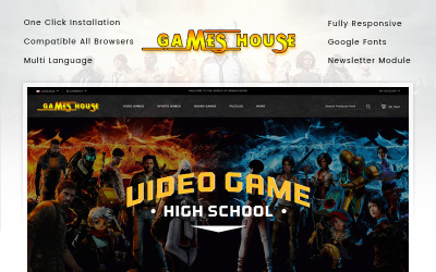 "Video Games Store" thème OpenCart adaptatif #85465