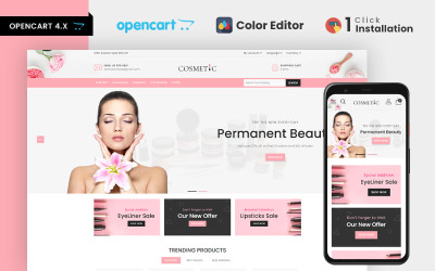 Cosmetics Beauty Store Адаптивный OpenCart шаблон