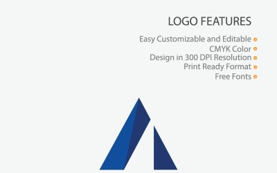 Creative A Letter Polygon Design Logo Mall