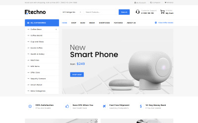 Etechno - Elektroniczny uniwersalny motyw WooCommerce
