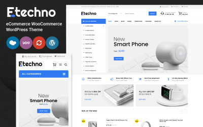 Etechno - tema eletrônico multifuncional WooCommerce