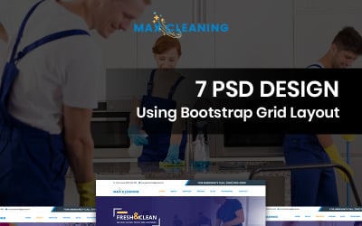 Max Cleaning - Plantilla PSD de servicios de limpieza