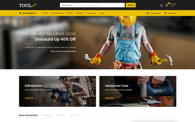 Responsive Tools Arts - Power Tools Store OpenCart Template #85560
