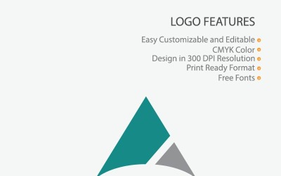 Modello di logo design lettera creativa