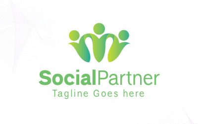 Modello di logo SocialPartner