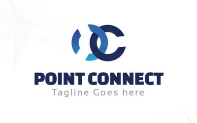 Plantilla de logotipo de Point Connect