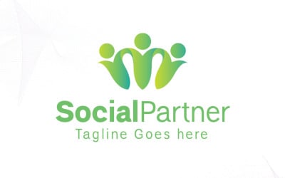 Plantilla de logotipo de SocialPartner