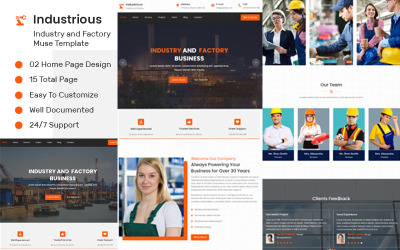 Plantilla Muse "Industrious - Industry And Factory" #85783