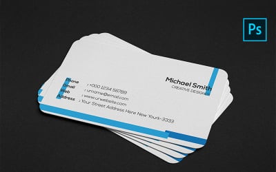 Minimalistyczna wizytówka Michaela Smitha - szablon tożsamości korporacyjnej
