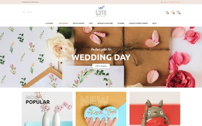 Responsywny szablon Magento Gifto - Gifts Store Clean eCommerce #85939