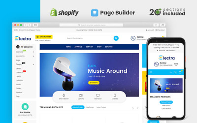 Responsywny szablon Shopify Electra Electronics Store #85946