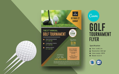 Sistec Golf Tournament Flyer - mall för företagsidentitet
