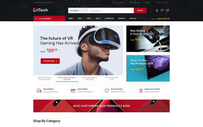 Bootstrap motyw WooCommerce Ditech - Online Supermarket #86078
