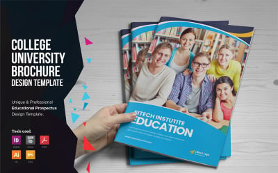Broschüre Bildung - Bildungsprospekt - Vorlage für Corporate Identity