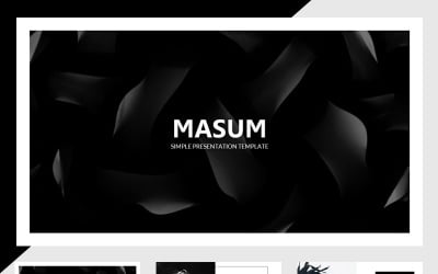 Masum Black And White PowerPoint template