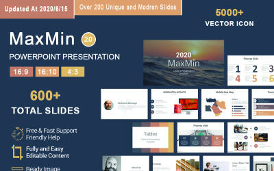 MaxMin Új Creative PowerPoint sablon