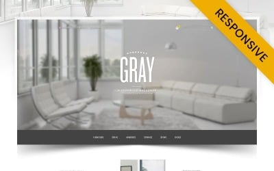 Modèle réactif OpenCart pour magasin de meubles gris