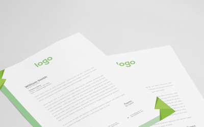 Design Pro Green Letterhead - Corporate Identity Template