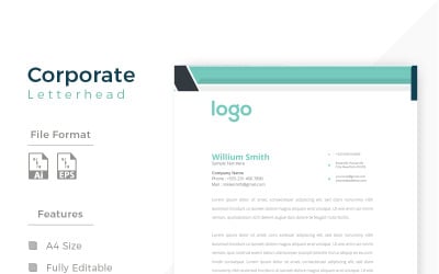 Design Pro Minimal Letterhead - Corporate Identity Template
