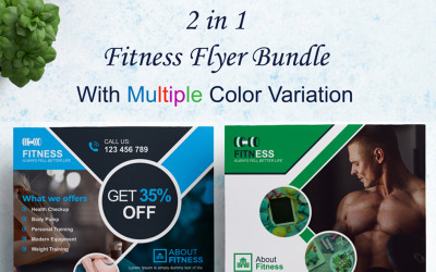 Fitness Flyer Bundle - Vorlage für Corporate Identity