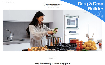 Molley Belanger - Blog o jedzeniu Szablon Moto CMS 3