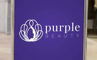 Purple Beauty Salon &amp;amp; Cosmetics Logo Template