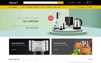 Reszponzív MegaSell - Multipurpose Store Shopify sablon 86130