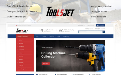Reszponzív Toolsjet - Hardware Store PrestaShop sablon 86161