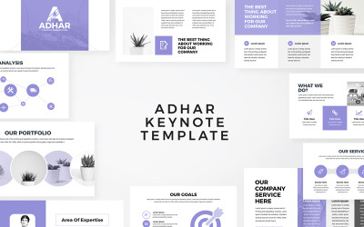 Adhar - Modern Minimal - шаблон Keynote