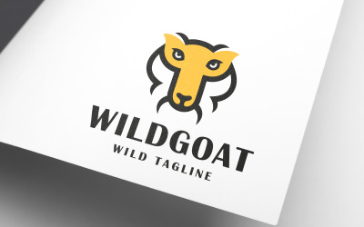 Animal salvaje - diseño de logotipo de cabra