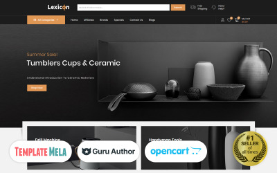 Lexicon - Modelo OpenCart para loja de acessórios de cozinha
